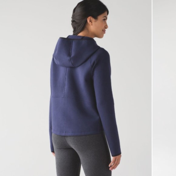 Lululemon City Bound Hoodie Blue Scuba Jacket - Picture 2 of 11